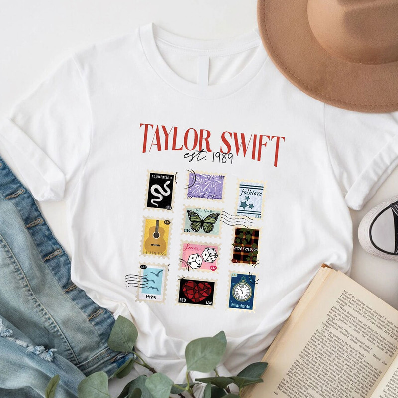 Taylor Swift Tshirt, Taylor Swift Album Stamps Tshirt, Taylor Vintage Shirt, Taylor 1989 Verson Tshirt, Taylor Version Shirt,Eras Tour Merch - 1.jpg