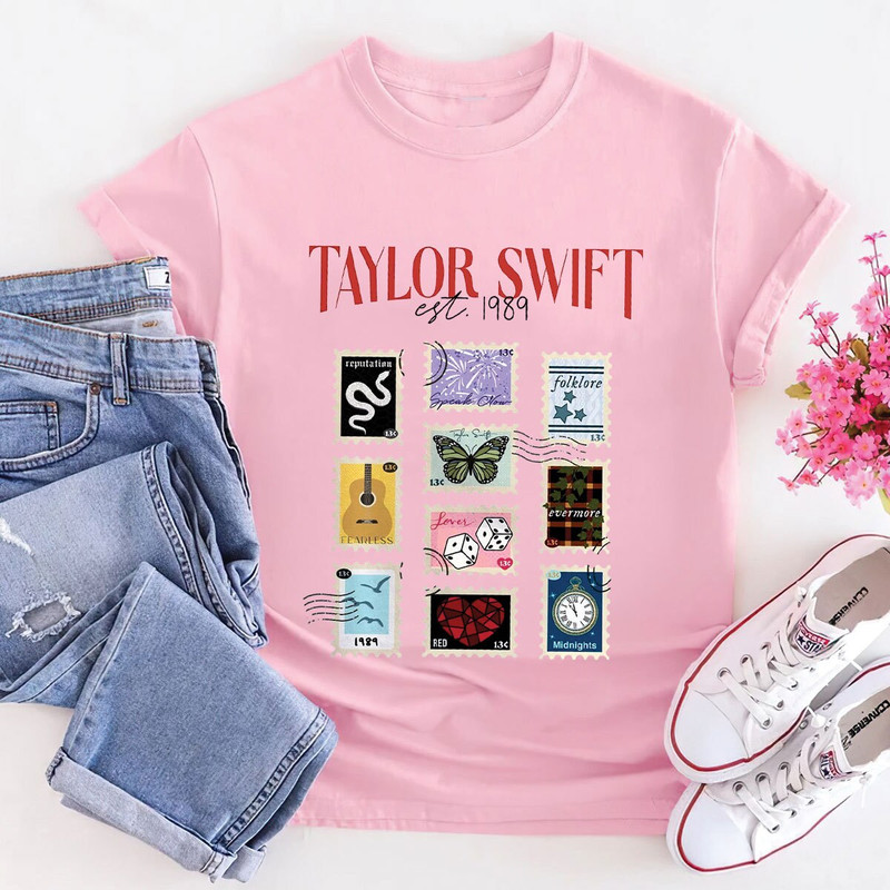 Taylor Swift Tshirt, Taylor Swift Album Stamps Tshirt, Taylor Vintage Shirt, Taylor 1989 Verson Tshirt, Taylor Version Shirt,Eras Tour Merch - 4.jpg