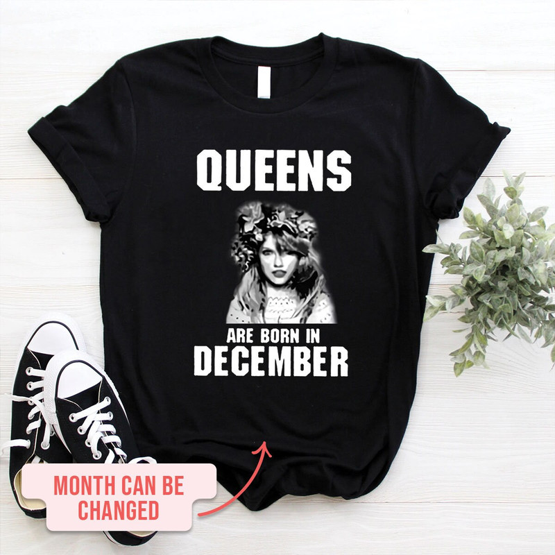 TS Queens Are Born In December Tshirt, Custom Tshirt, Taylor Swift December Tshirt, Custom Birthday Shirt, Swiftie Gift, Eras Tour Shirt - 2.jpg