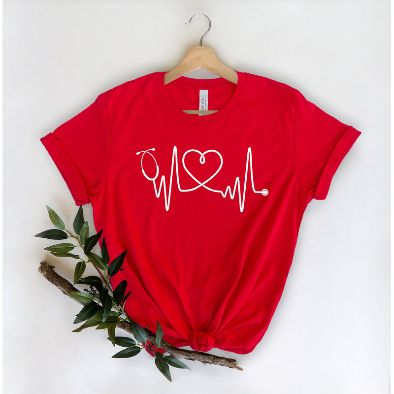 Heartbeat Shirt-Nurse T-shirt-Nurse Tees-Stethoscope Shirts -Nurse Appreciation Gift-Nurse Gift Idea-Nurses Week Gift-Nurselife Shirt,Doctor - 2.jpg