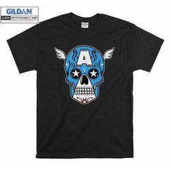captain america sugar skull avengers superhero comic gift unisex t-shirt v-neck sweatshirt hoodie tank top for men women