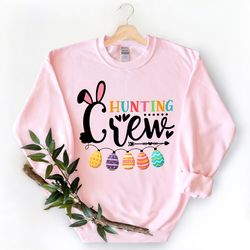 hunting crew shirt, egg hunting crew shirt, easter egg hunting, easter shirt, family matching shirt, easter family shirt