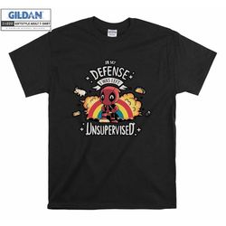 deadpool i was unsupervised superhero t shirt hoodie hoody t-shirt tshirt s-m-l-xl-xxl-3xl-4xl-5xl oversized men women u