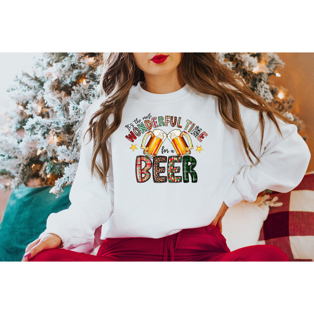 It's The Most Wonderful Time For a Beer Sweatshirt,Christmas Family Shirt,Christmas Gift,Holiday Gift,Christmas Family Matching Shirt - 1.jpg