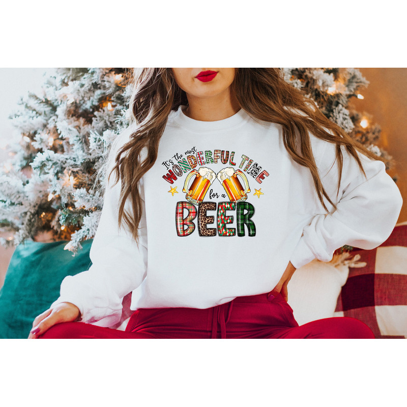 It's The Most Wonderful Time For a Beer Sweatshirt,Christmas Family Shirt,Christmas Gift,Holiday Gift,Christmas Family Matching Shirt - 1.jpg