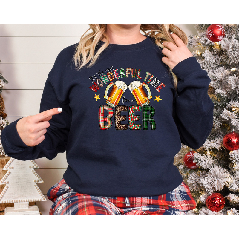 It's The Most Wonderful Time For a Beer Sweatshirt,Christmas Family Shirt,Christmas Gift,Holiday Gift,Christmas Family Matching Shirt - 3.jpg