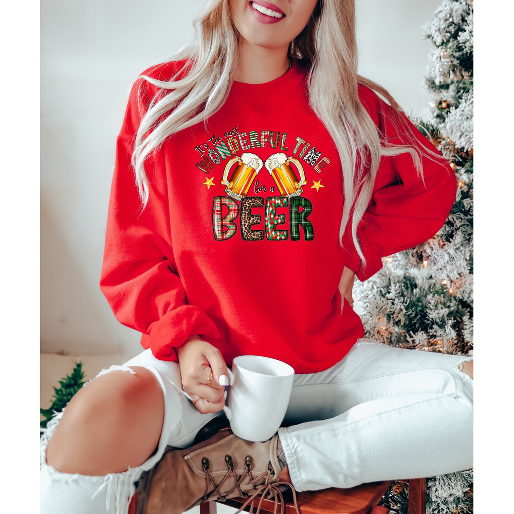 It's The Most Wonderful Time For a Beer Sweatshirt,Christmas Family Shirt,Christmas Gift,Holiday Gift,Christmas Family Matching Shirt - 4.jpg
