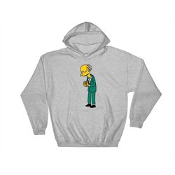 the simpsons montgomery burns sly cartoon hoodie sweatshirt hoody long sleeve s-m-l-xl-xxl-3xl-4xl-5xl adult oversized m