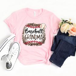 Leopard Baseball Grandma Shirt, Baseball Grandma Sweatshirt,leopard Baseball Grandma Hoodie,grandma Birthday Gift,grandm