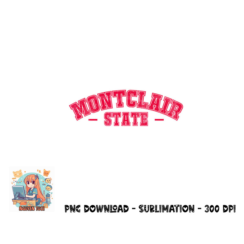 Montclair State University Vintage Apparel Gift Men Women png, digital download copy.jpg