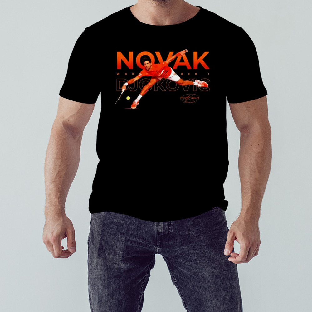 Novak Djokovic World Number 1 Signature T-Shirt, Unisex Clothing, Shirt For Men Women, Graphic Design, Unisex Shirt
