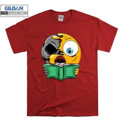 Skull Reading A Book Emoji T shirt Funny Chat Design T-shirt Tshirt S-M-L-XL-XXL-3XL-4XL-5XL Oversized Men Women Unisex