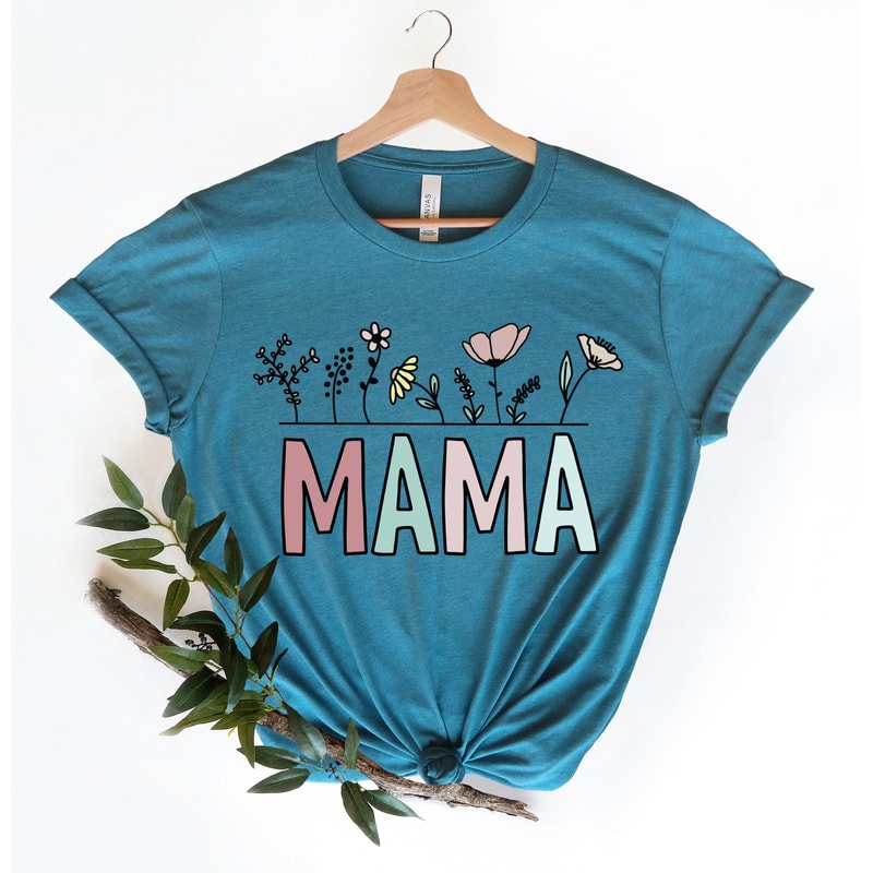 Plant Mama Shirt,Morther Raising Wildflowers Shirt,Floral Mama Shirt,Mothers Day Gift,Wildflower Mom Tee,Flower Mama Shirt,Woman Graphic Tee - 4.jpg