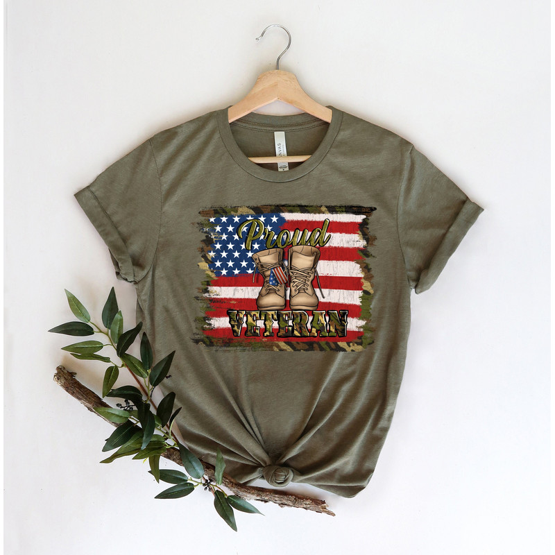 Proud Veteran American Flag Shirt,America  Soldier Trail Shirt, American Shirts, 4th Of July, Patriotic Shirt,Army Shirt,Army Veteran Flag - 1.jpg
