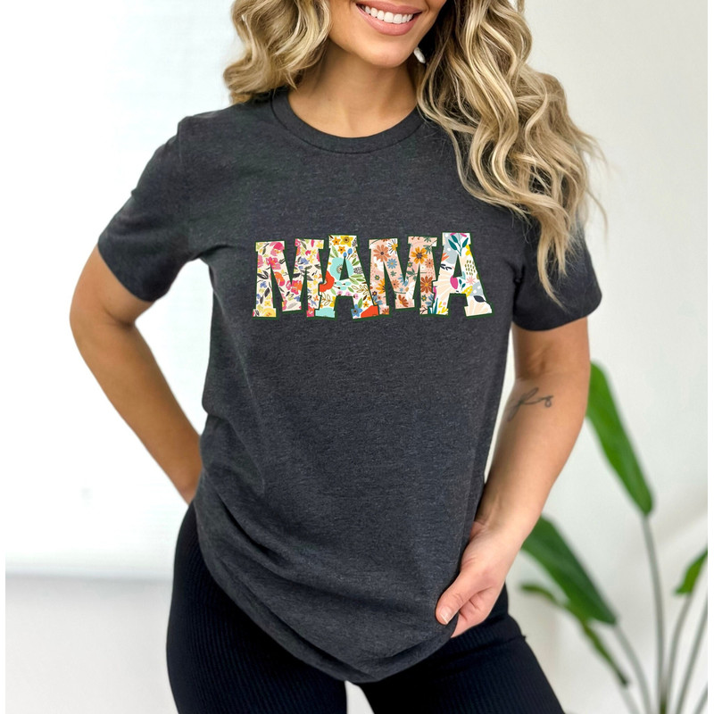 Retro Flower Mama T-shirt, Shirt for Mom for Mother's Day, Mama T-Shirt, Mom Shirt for Mom for Mother's Day, Mama T-shirt - 1.jpg