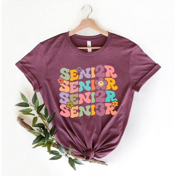 Retro Graduation Shirt, Groovy Floral Senior Shirt, Graduation Shirt, Graduation Class Shirt, Senior Mom Shirt,Vintage Senior Vibes Shirt - 2.jpg