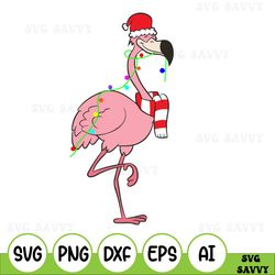 christmas flamingo svg, christmas svg, gift for her, string lights svg, gift for women, christmas gift, merry christmas