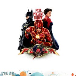 the flash movie batman supergirl team png, digital download copy