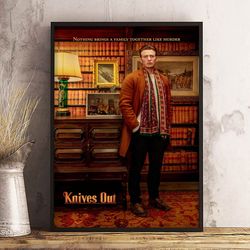 knives out poster, knives out wall art, movie poster, movie home decor, movie wall art, movie decoration