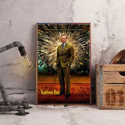 knives out poster, movie poster, movie home decor, movie wall art, knives out wall art, movie decoration