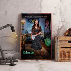 movie home decor, knives out poster, movie poster, movie wall art, knives out wall art, movie decoration