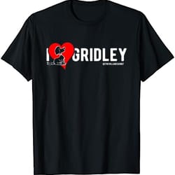 i love gridley the aussiedoodle cartoon dog heart design t-shirt