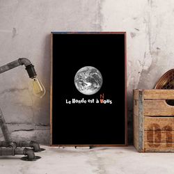 la haine poster, la haine wall art, movie poster, movie wall art, movie home decor, movie decoration