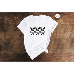 easter bunny teeth t-shirt, dental hygienist tee, dental assistant shirt, easter shirts, dental hygienist gift