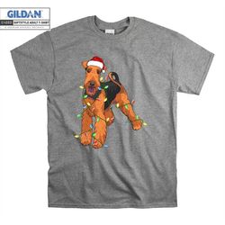 airedale terrier xmas lighting christmas t shirt hoodie hoody t-shirt tshirt s-m-l-xl-xxl-3xl-4xl-5xl oversized men wome