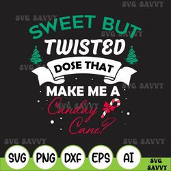 sweet but twisted svg, candy cane, funny christmas svg, christmas, cricut, silhouette, clipart, digital