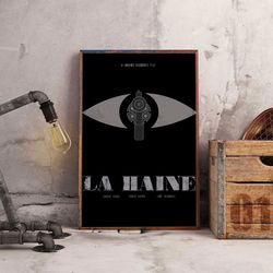 movie home decor, la haine poster, la haine wall art, movie poster, movie wall art, movie decoration