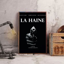 movie home decor, la haine wall art, movie poster, movie wall art, la haine poster, movie decoration