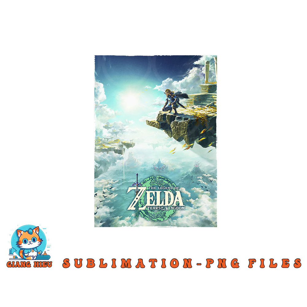 The Legend of Zelda Tears Of The Kingdom Box Art Poster png, digital download copy.jpg
