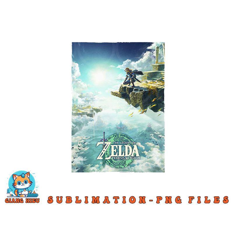 The Legend of Zelda Tears Of The Kingdom Box Art Poster png, digital download copy.jpg