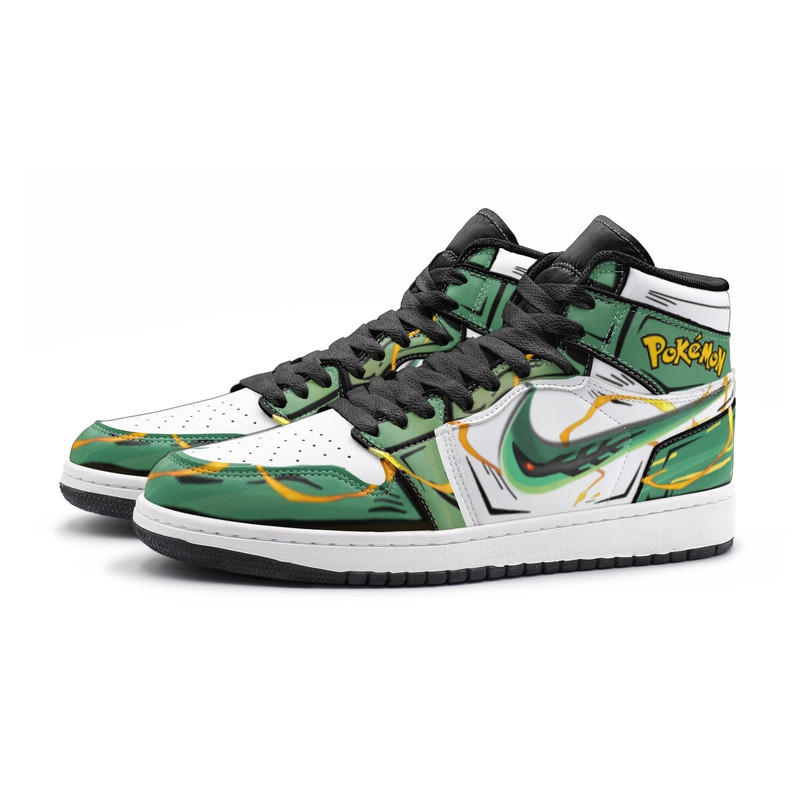 Rayquaza Pokemon JD1 Shoes, Rayquaza Pokemon Jordan 1 Shoes, Pokemon Sneakers, Rayquaza Shoes