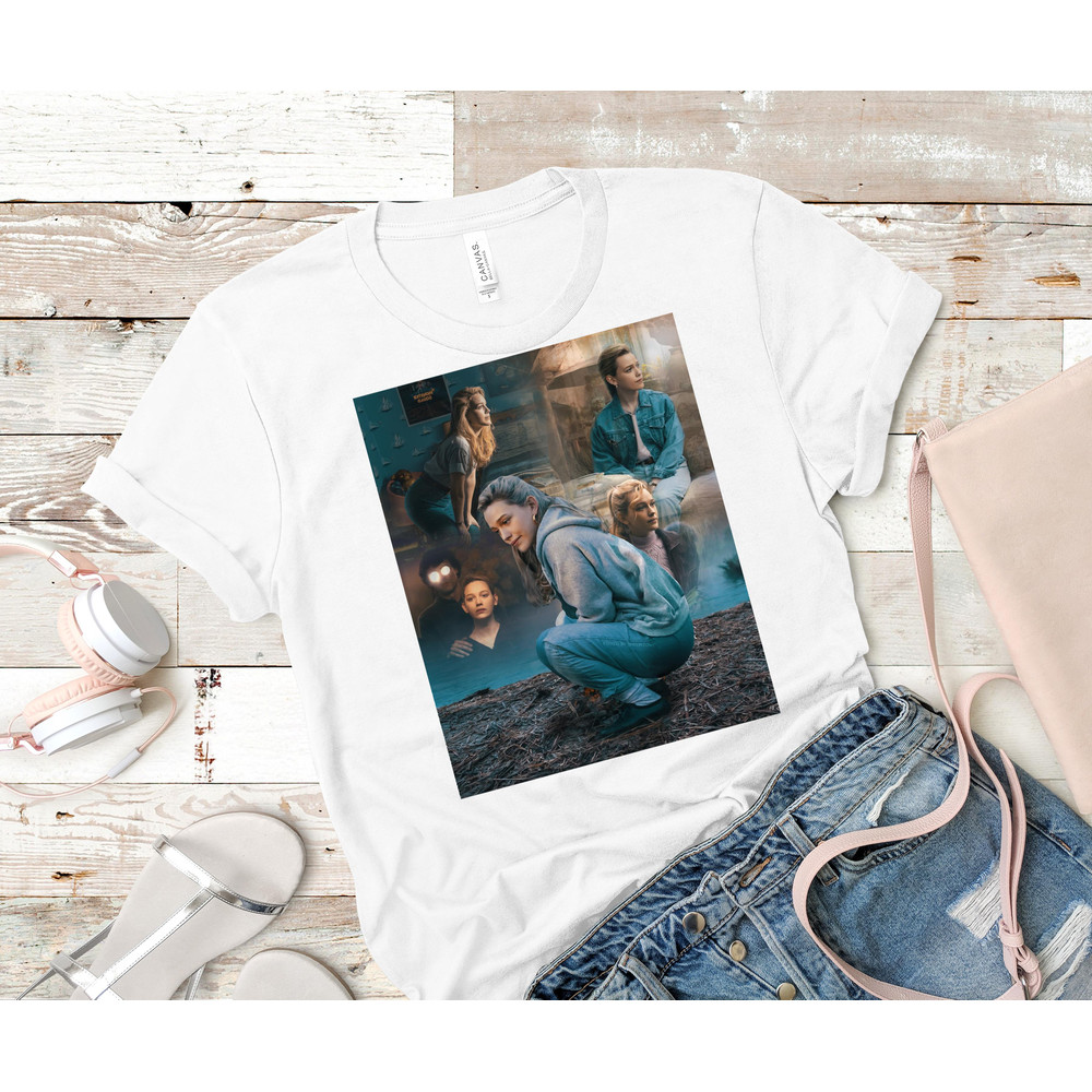 Dani sitting at the Lake Classic T-Shirt 50_White_White.jpg