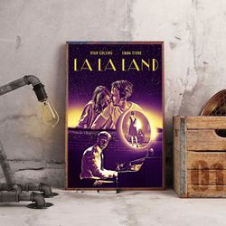 movie poster, la la land wall art, movie home decor, movie wall art, la la land poster, movie decoration