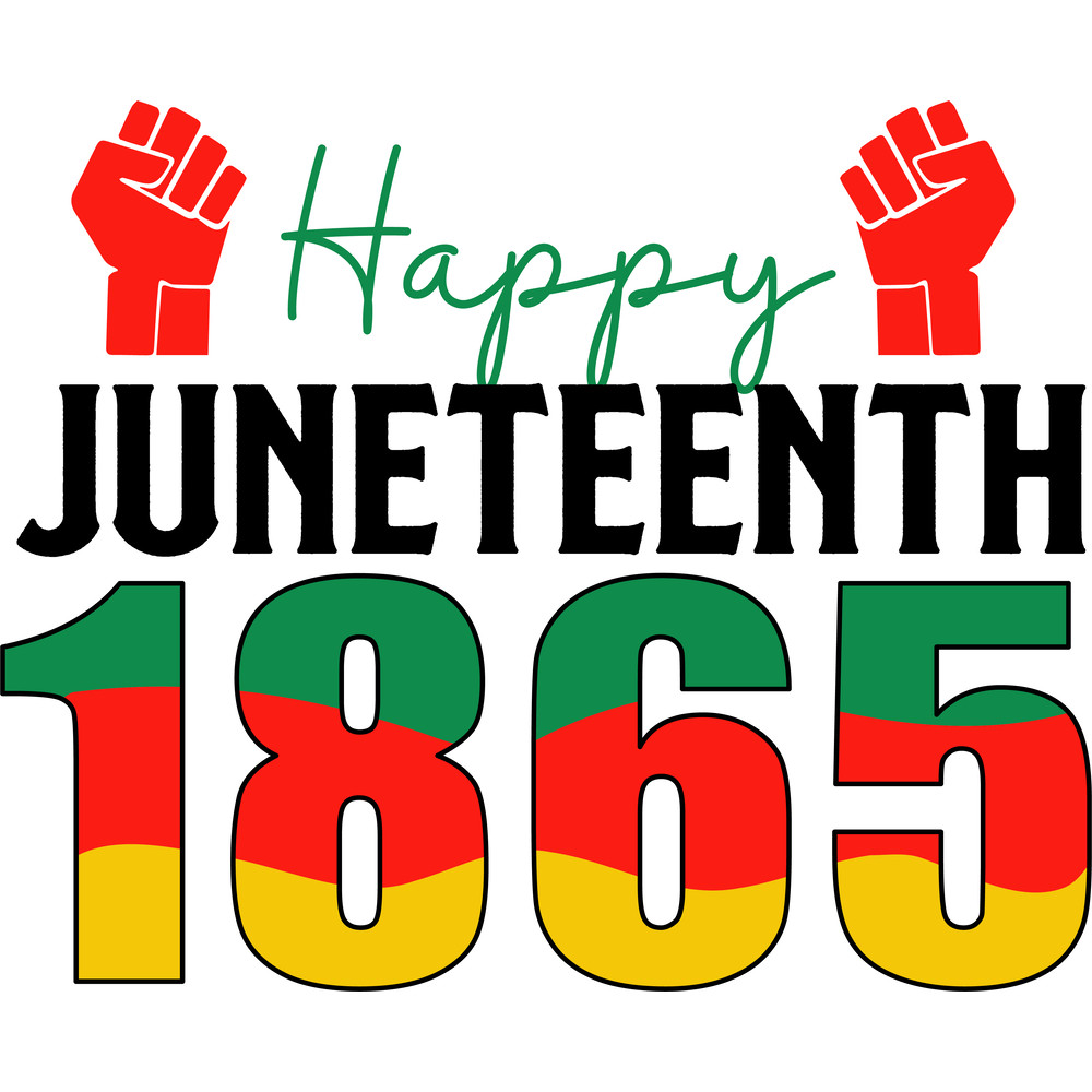 Happy juneteenth 1865 SVG.png