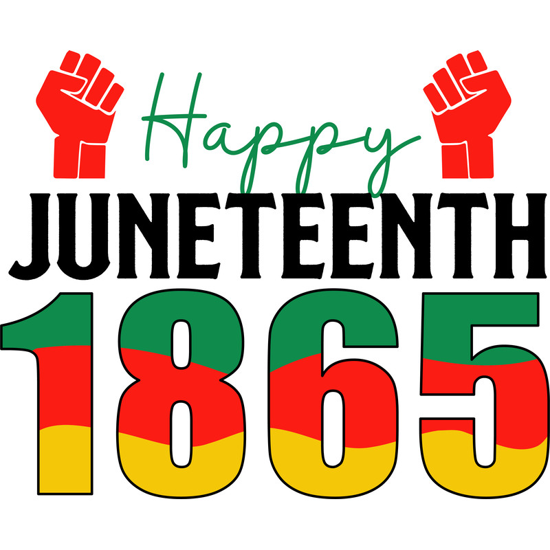 Happy juneteenth 1865 SVG.png