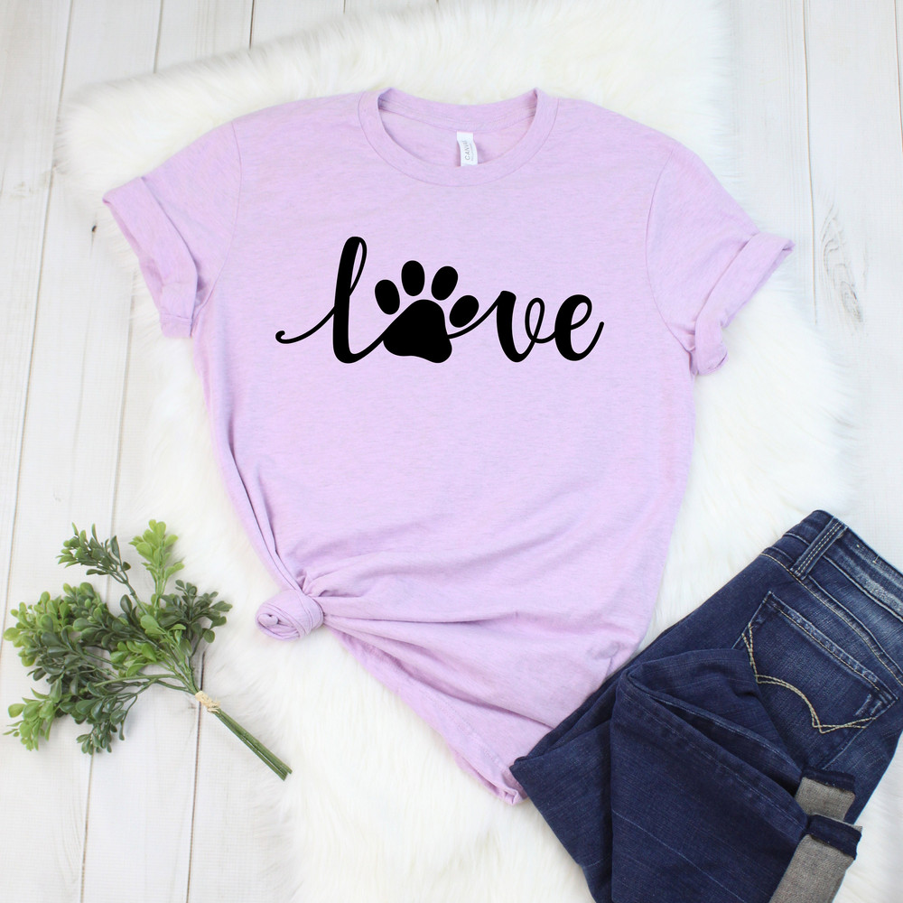 T-shirt for women, love PAW shirt, women's dog lover shirt, dog love shirt, funny women's shirt, animal lover t-shirt,Funny,love dog tshirt - 3.jpg