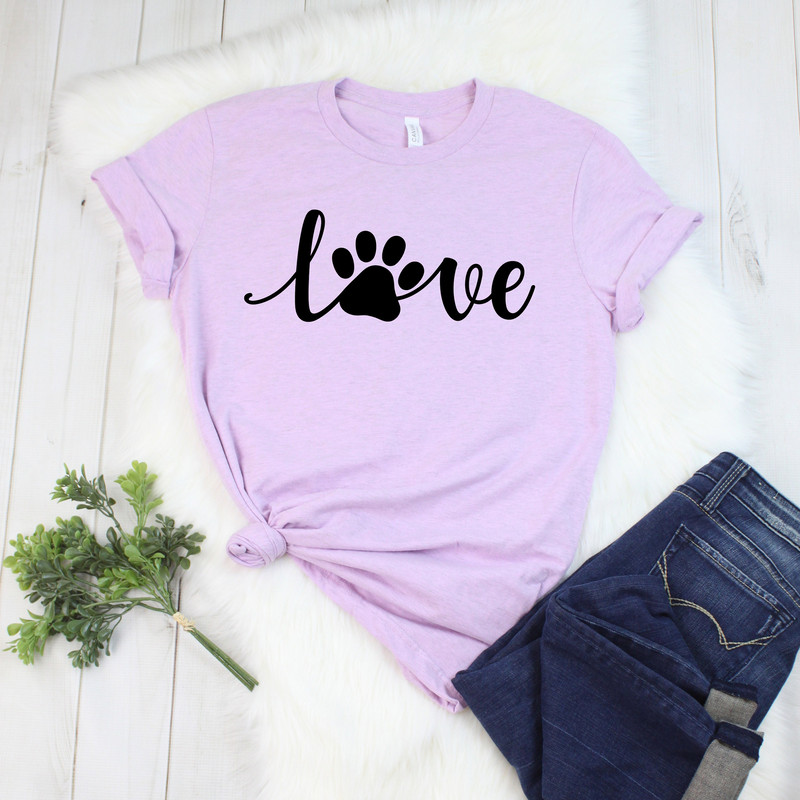 T-shirt for women, love PAW shirt, women's dog lover shirt, dog love shirt, funny women's shirt, animal lover t-shirt,Funny,love dog tshirt - 3.jpg