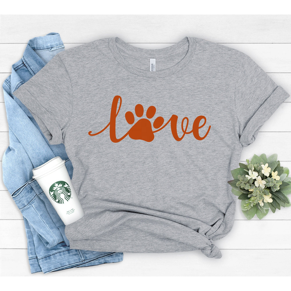 T-shirt for women, love PAW shirt, women's dog lover shirt, dog love shirt, funny women's shirt, animal lover t-shirt,Funny,love dog tshirt - 4.jpg