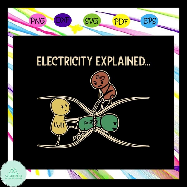 Electricity Explained Svg, Electricity Svg, Electrician Svg, | Inspire ...
