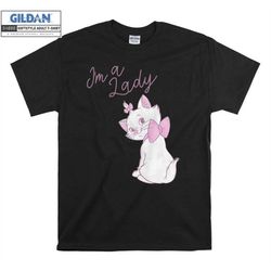 disney the aristocats marie i'm a lady text t shirt hoodie hoody t-shirt tshirt s-m-l-xl-xxl-3xl-4xl-5xl oversized men w