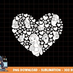 disney snow white and the seven dwarfs heart png, sublimation, digital print