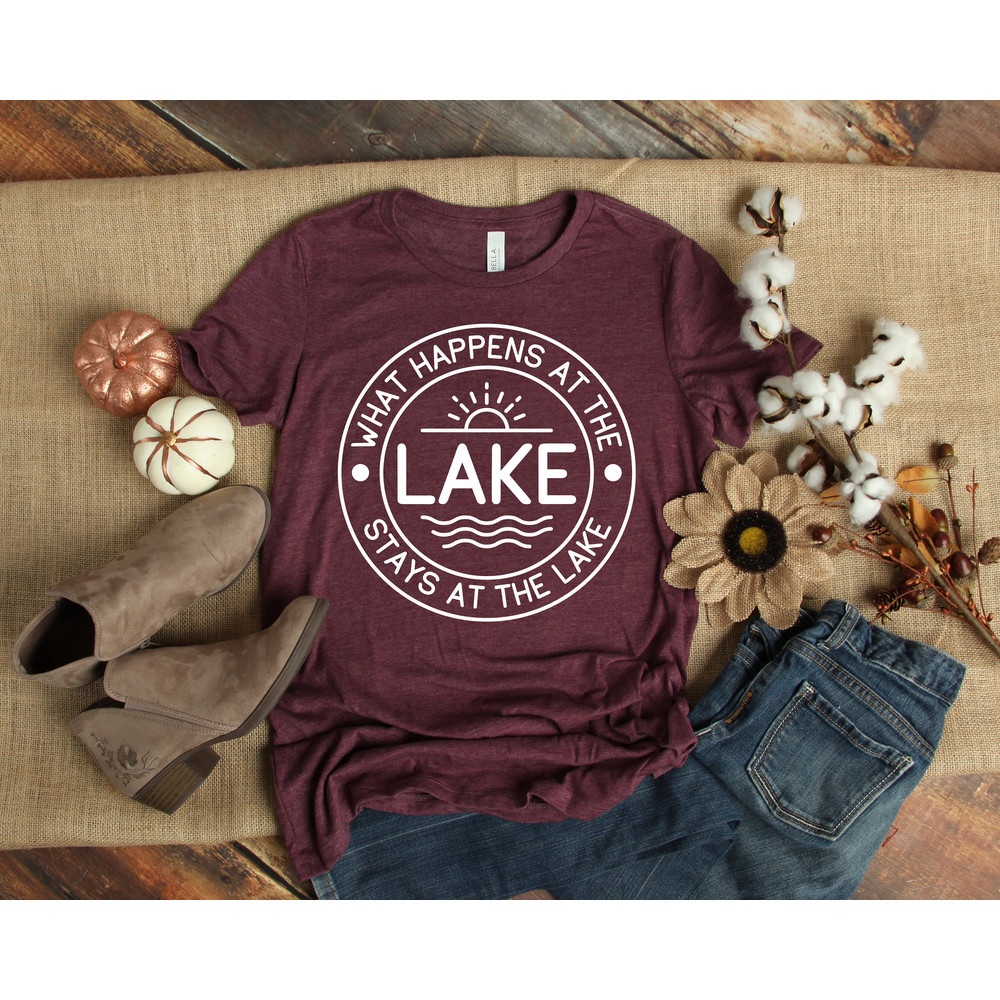 What happens at the lake stays at the Lake shirt,Lake life Shirt, Lake Shirt,Wildlife Shirts,Vacation Shirts,Gift for Her,Camper Shirt - 2.jpg