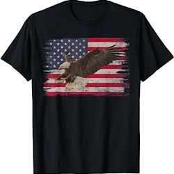 american bald eagle 4th of july us flag patriotic boys men t-shirt
