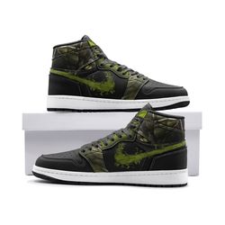 reptile mortal kombat jd1 shoes, reptile mortal kombat jordan 1 shoes, reptile shoes, mortal kombat sneaker