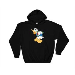 donald duck sweet shy disney art hoodie sweatshirt hoody long sleeve s-m-l-xl-xxl-3xl-4xl-5xl adult oversized men women