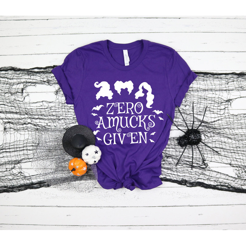 Zero Amucks Given Shirt, Halloween Party Shirts, Hocus Pocus Shirts,Sanderson Sisters Shirts,Halloween Outfits, 2022 Halloween Funny Shirt - 4.jpg